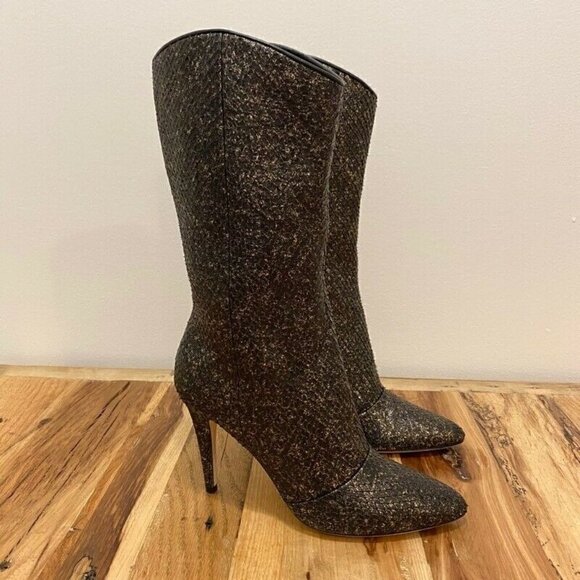 NEW Cavallini Italy Heel Boots Black Snakeskin 40 US 10 - Picture 3 of 10